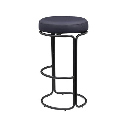 Madison Black Vegan Leather Bar Stool, Set of 2