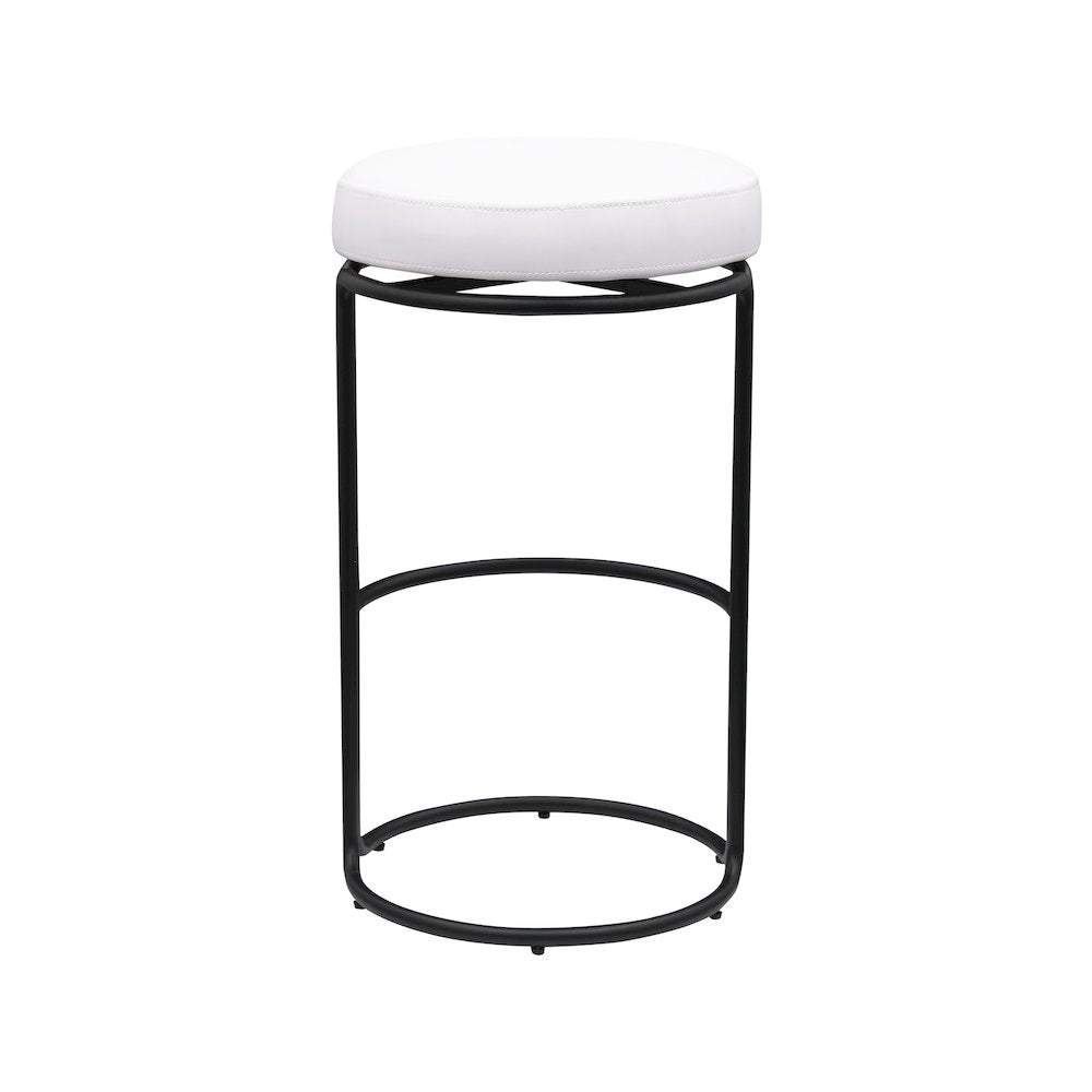 Madison Cream Vegan Leather Bar Stool, Set of 2