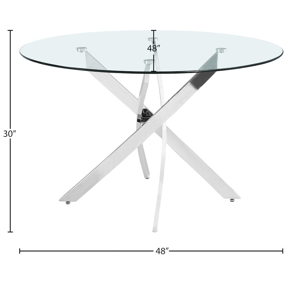 Xander Chrome Dining Table