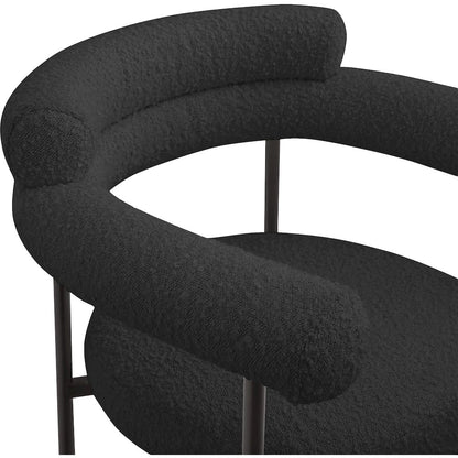 Blake Black Boucle Fabric Counter Stool, Set of 2