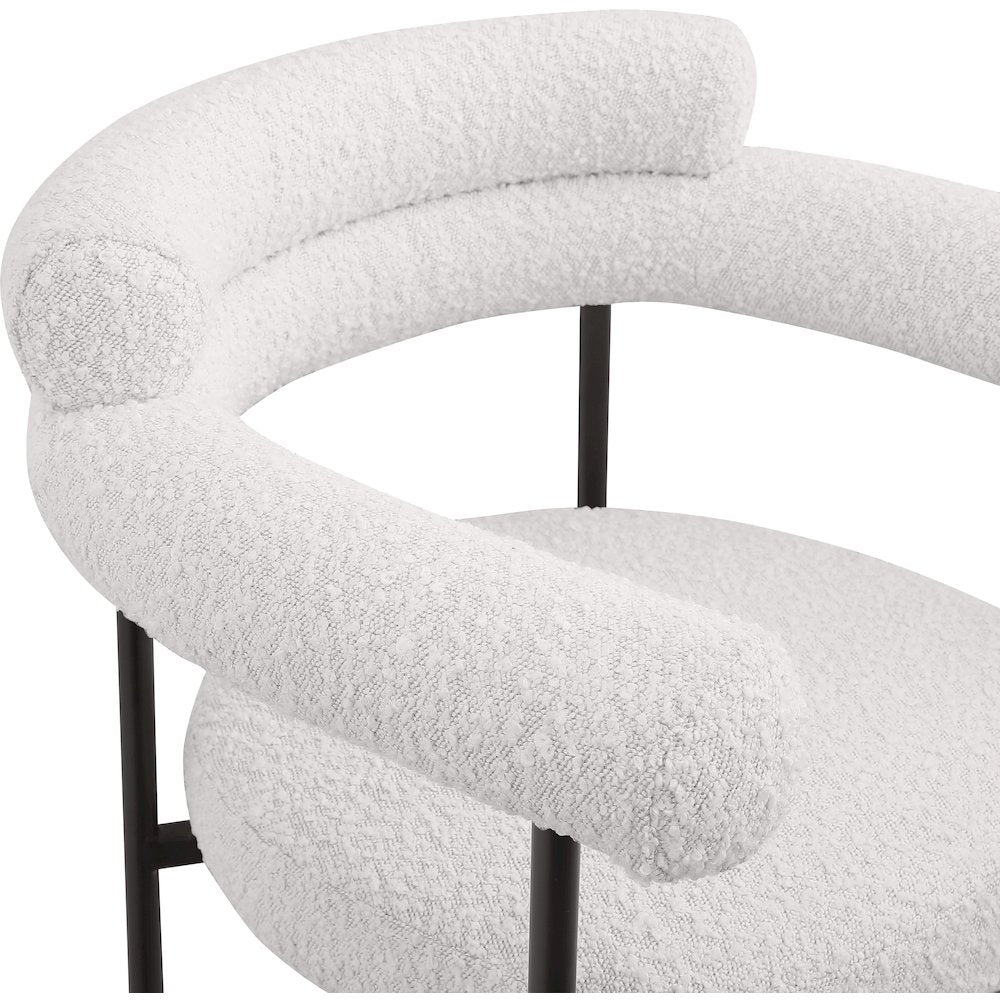 Blake Cream Boucle Fabric Counter Stool, Set of 2
