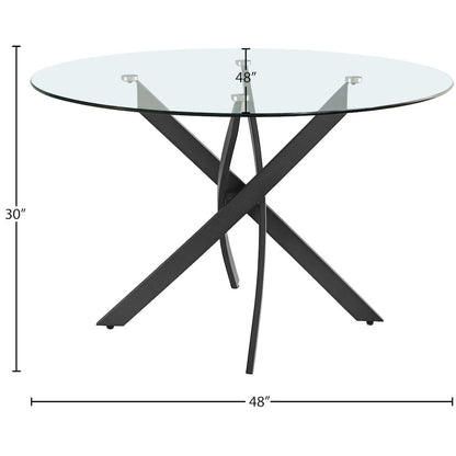 Xander Matte Black Dining Table