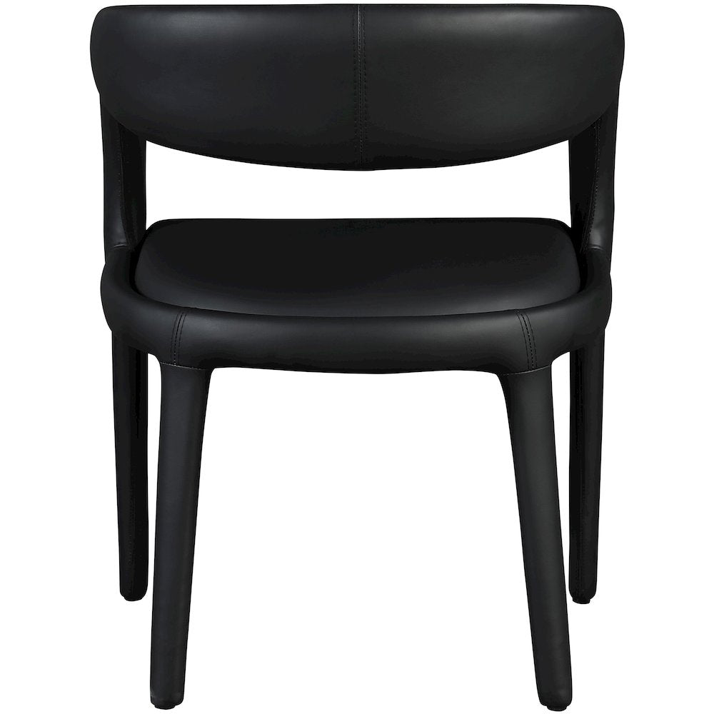 Sylvester Black Vegan Leather Dining Chair