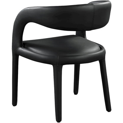 Sylvester Black Vegan Leather Dining Chair