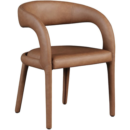 Sylvester Brown Vegan Leather Dining Chair