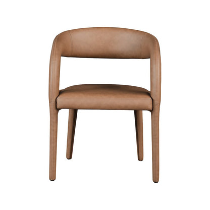Sylvester Brown Vegan Leather Dining Chair