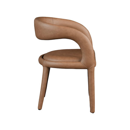 Sylvester Brown Vegan Leather Dining Chair