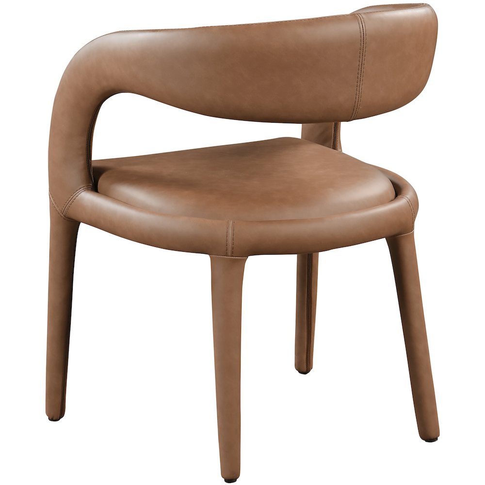 Sylvester Brown Vegan Leather Dining Chair