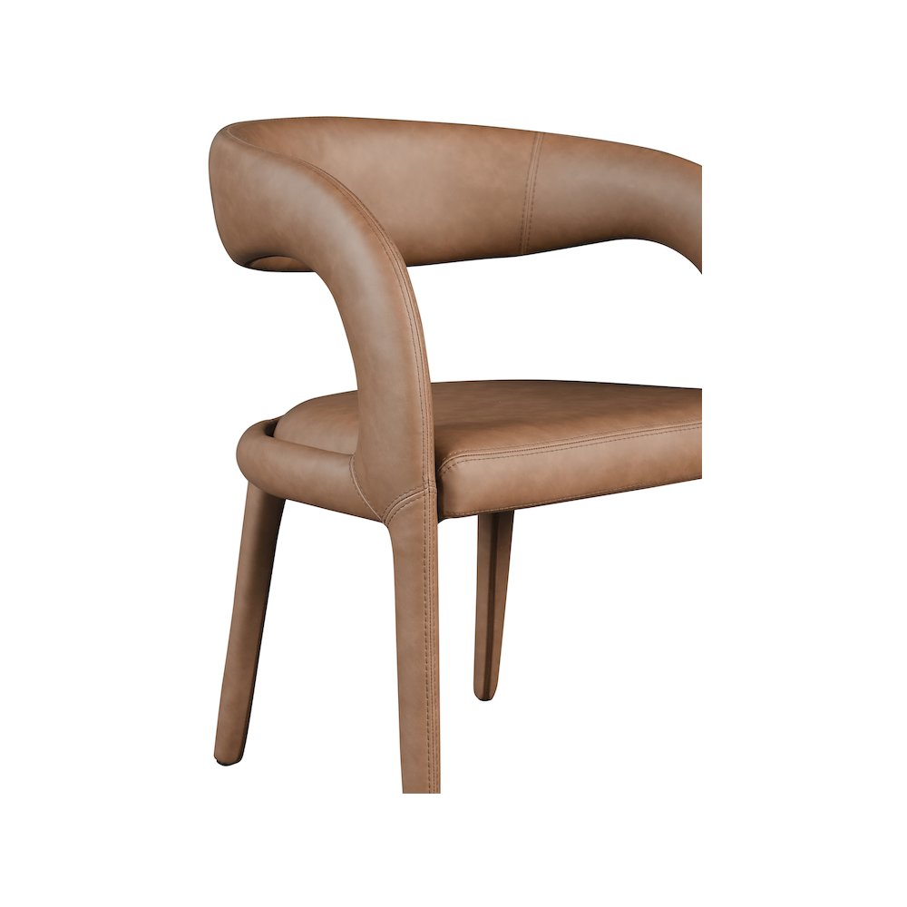 Sylvester Brown Vegan Leather Dining Chair