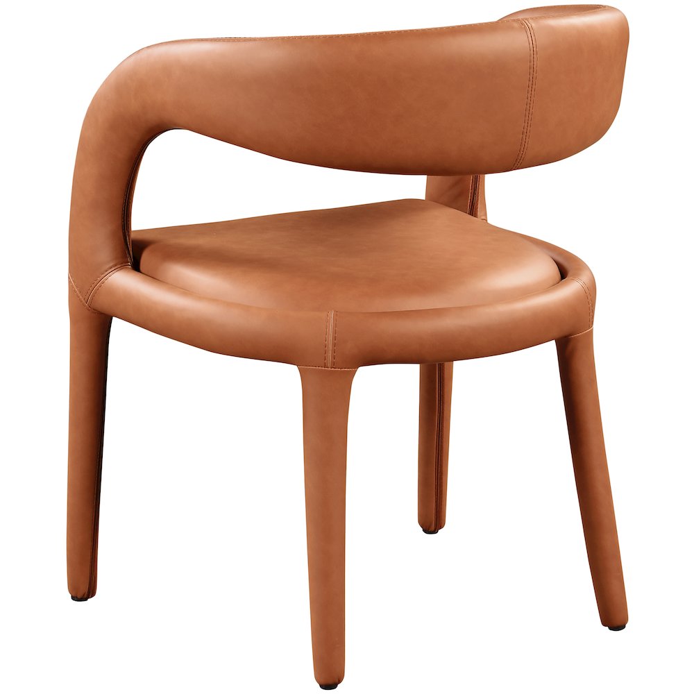 Sylvester Cognac Vegan Leather Dining Chair