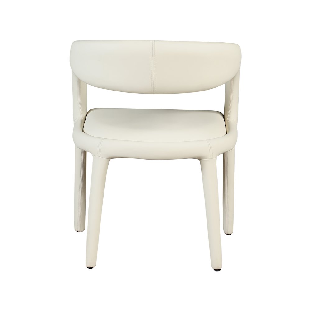 Sylvester Cream Vegan Leather Dining Chair