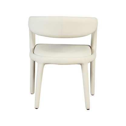 Sylvester Cream Vegan Leather Dining Chair