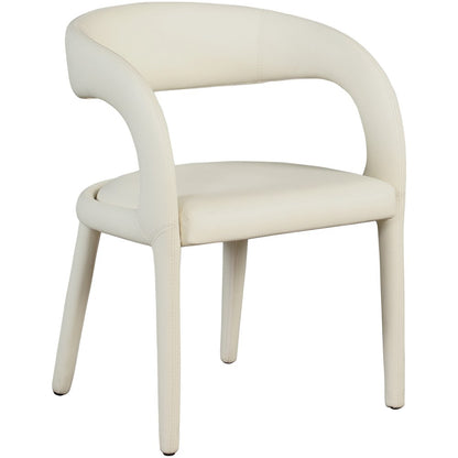 Sylvester Cream Vegan Leather Dining Chair