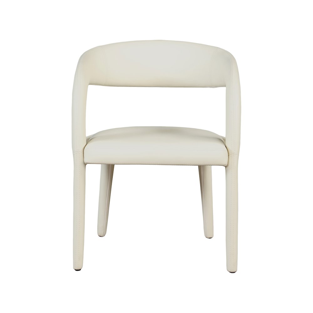 Sylvester Cream Vegan Leather Dining Chair
