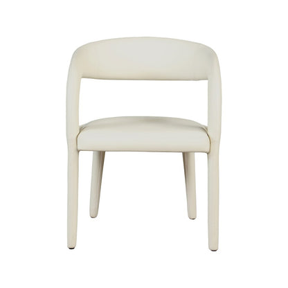 Sylvester Cream Vegan Leather Dining Chair