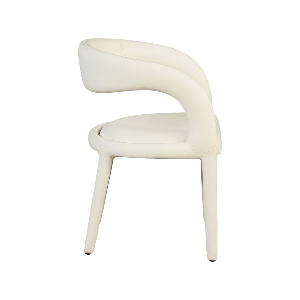 Sylvester Cream Vegan Leather Dining Chair