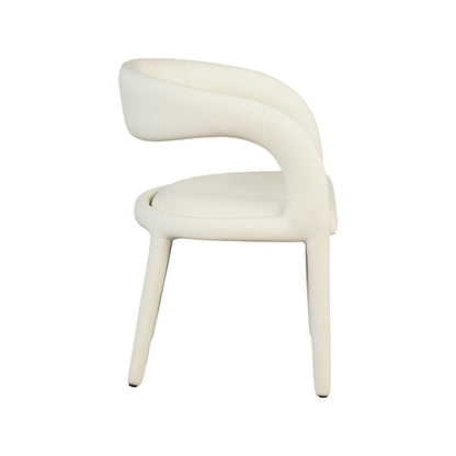 Sylvester Cream Vegan Leather Dining Chair