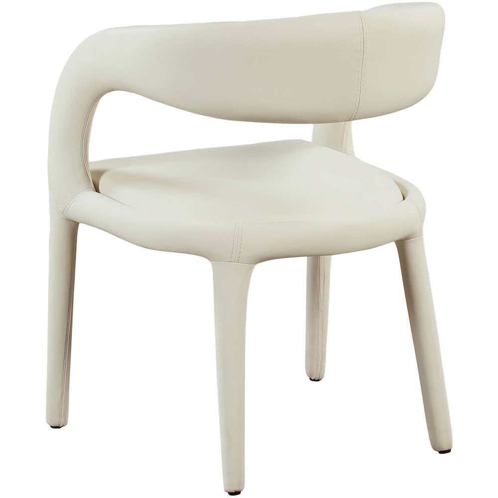 Sylvester Cream Vegan Leather Dining Chair
