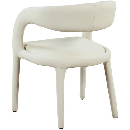 Sylvester Cream Vegan Leather Dining Chair