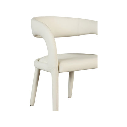 Sylvester Cream Vegan Leather Dining Chair