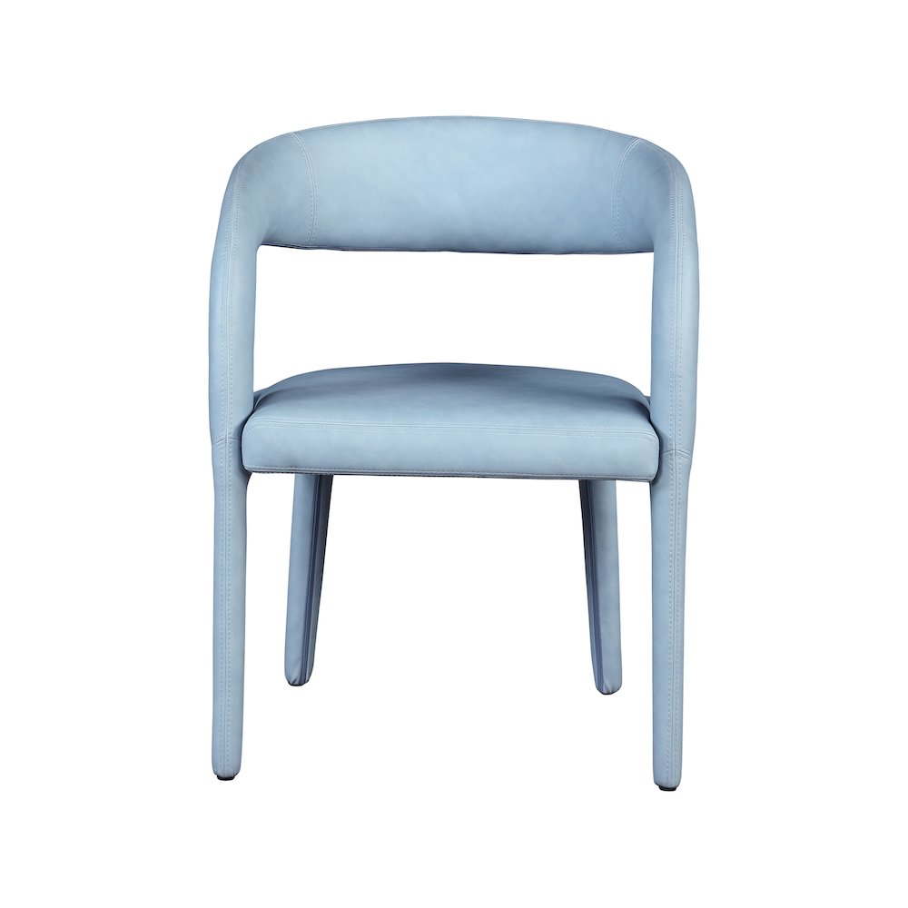 Sylvester Light Blue Vegan Leather Dining Chair