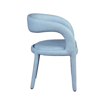 Sylvester Light Blue Vegan Leather Dining Chair