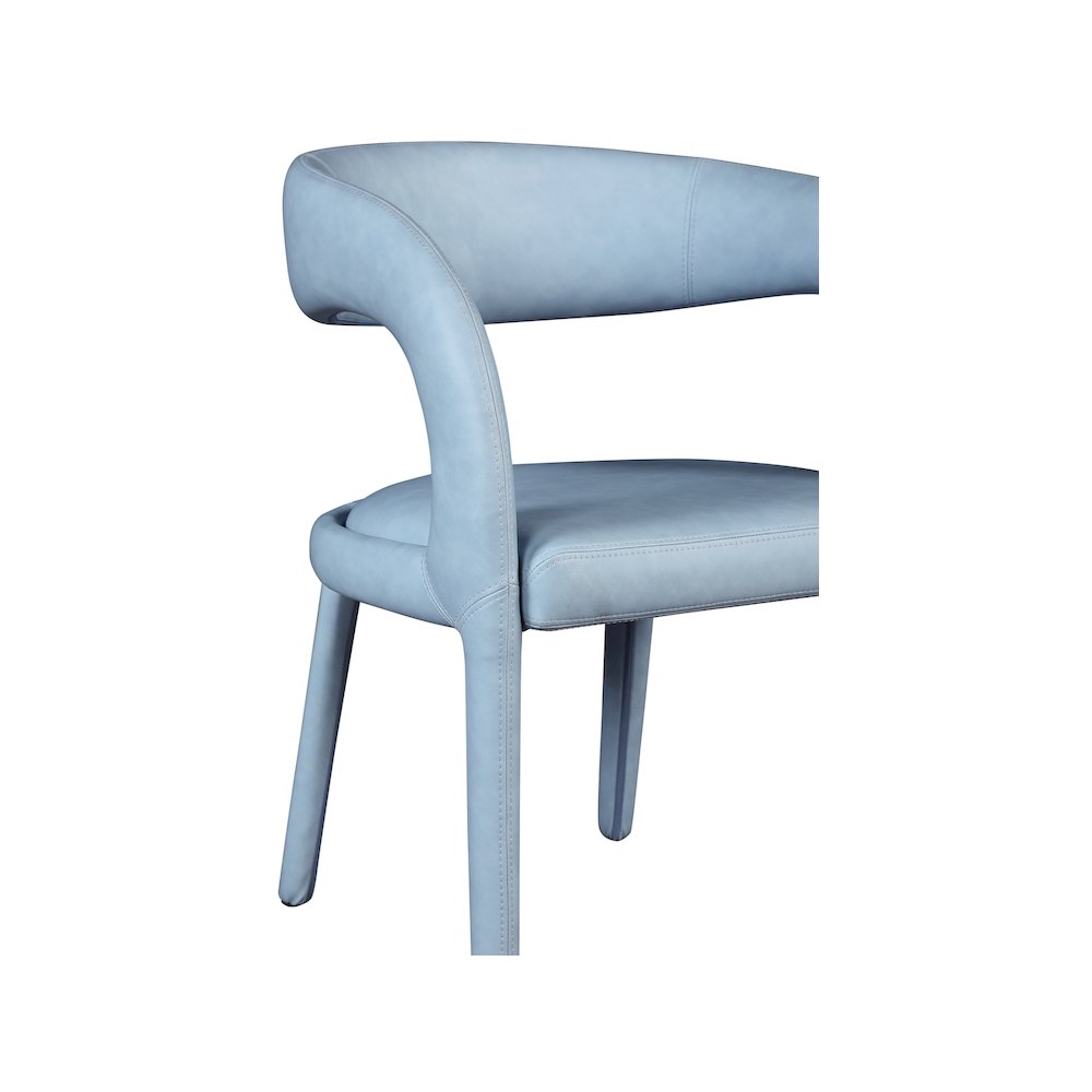 Sylvester Light Blue Vegan Leather Dining Chair