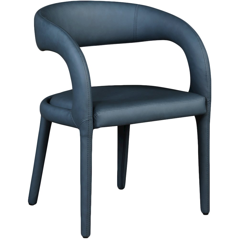 Sylvester Navy Vegan Leather Dining Chair