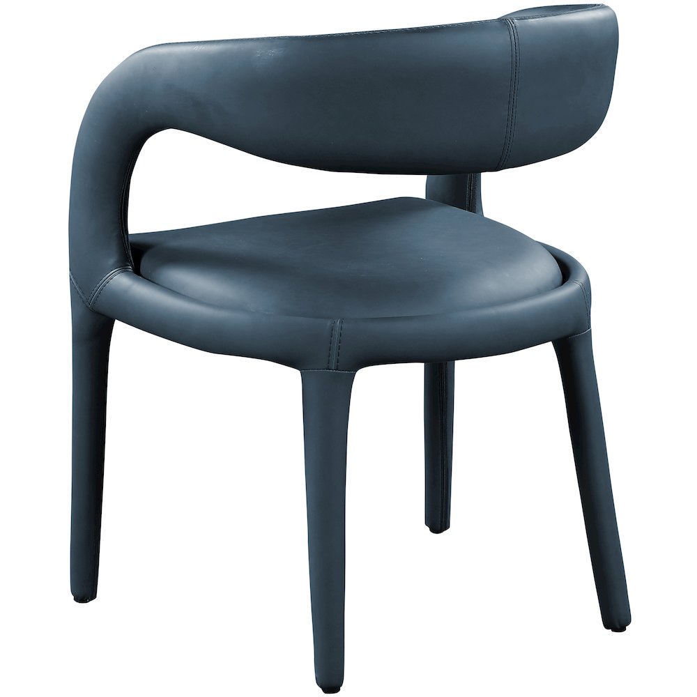 Sylvester Navy Vegan Leather Dining Chair