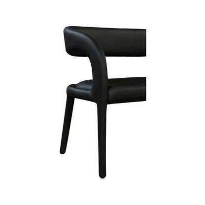 Sylvester Black Vegan Leather Bench