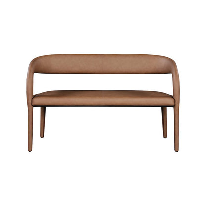 Sylvester Brown Vegan Leather Bench