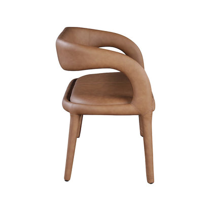 Sylvester Brown Vegan Leather Bench