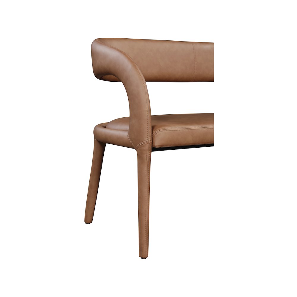 Sylvester Brown Vegan Leather Bench