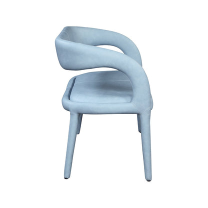 Sylvester Light Blue Vegan Leather Bench