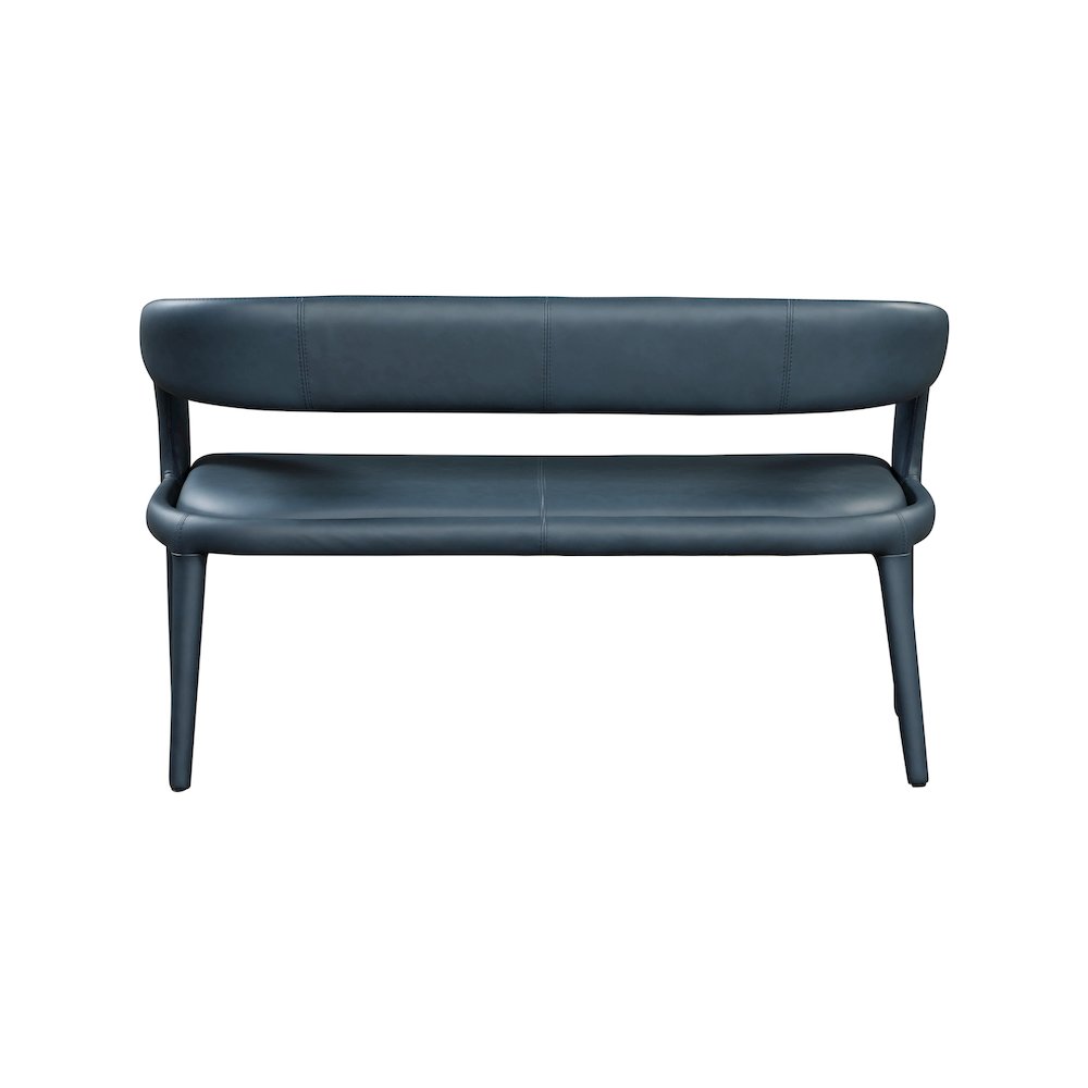 Sylvester Navy Vegan Leather Bench