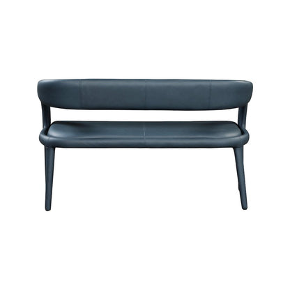 Sylvester Navy Vegan Leather Bench