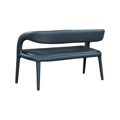 Sylvester Navy Vegan Leather Bench