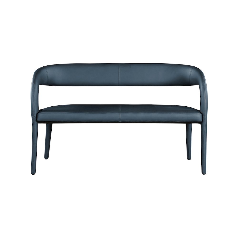 Sylvester Navy Vegan Leather Bench