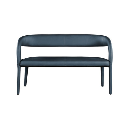 Sylvester Navy Vegan Leather Bench