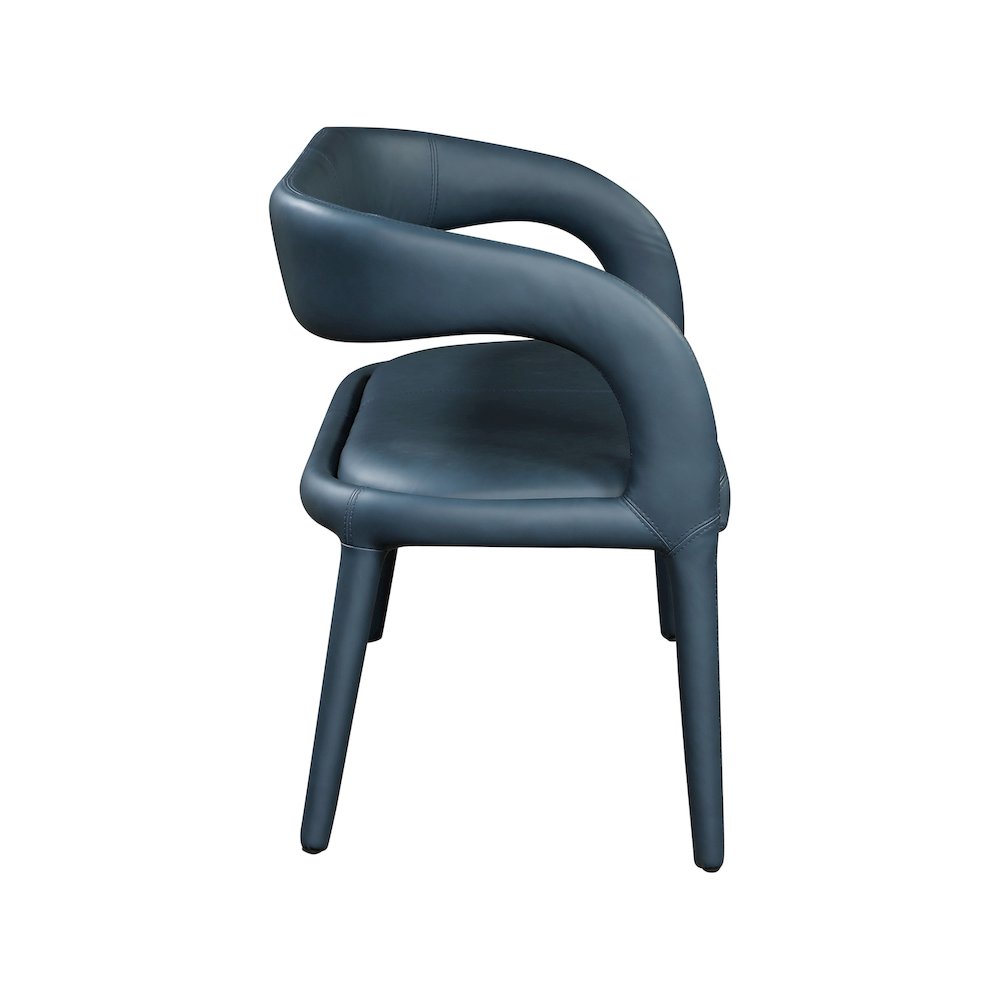 Sylvester Navy Vegan Leather Bench