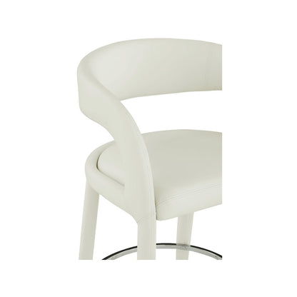 Sylvester Cream Vegan Leather Stool