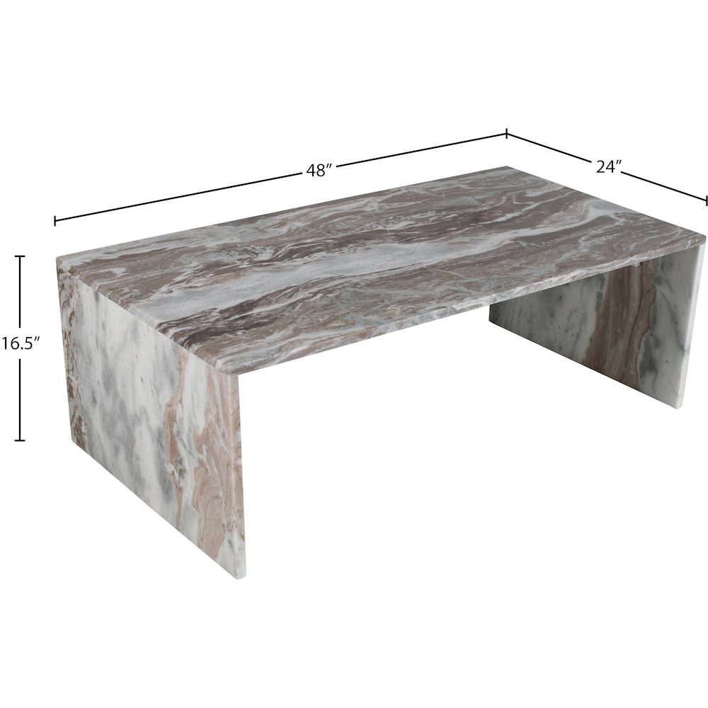 Vernazza Brown Marble Coffee Table