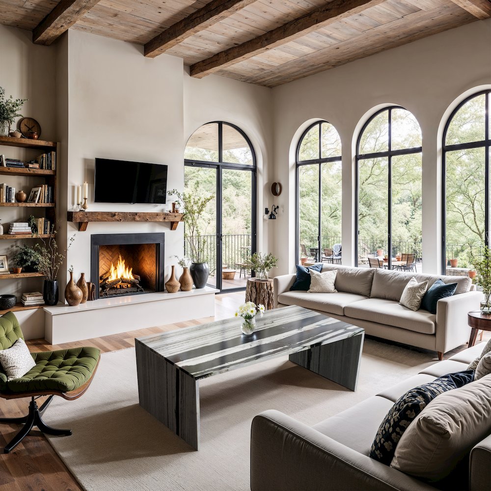 Vernazza Panda Marble Coffee Table