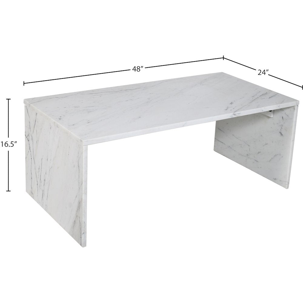 Vernazza White Marble Coffee Table