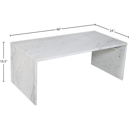 Vernazza White Marble Coffee Table