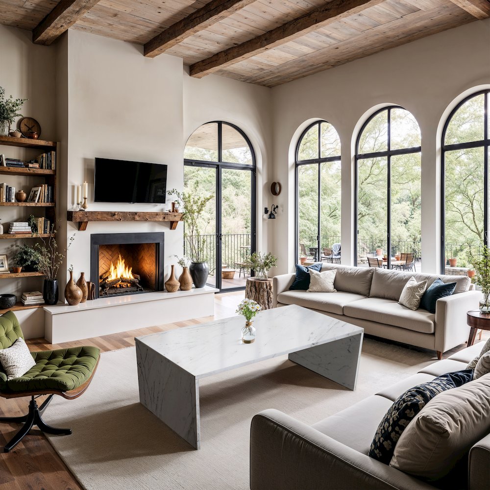Vernazza White Marble Coffee Table