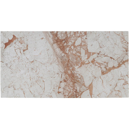 Campania Cream Marble And Oak Wood Coffee Table