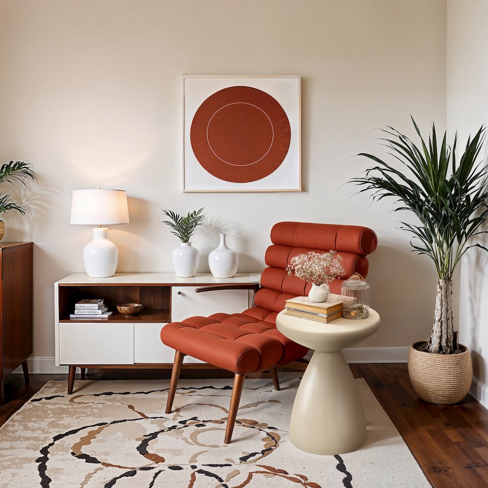 Anika Cream Iron End Table