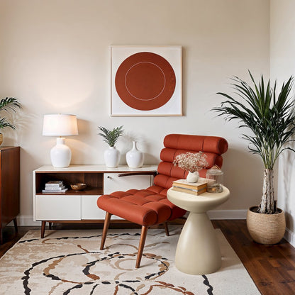 Anika Cream Iron End Table