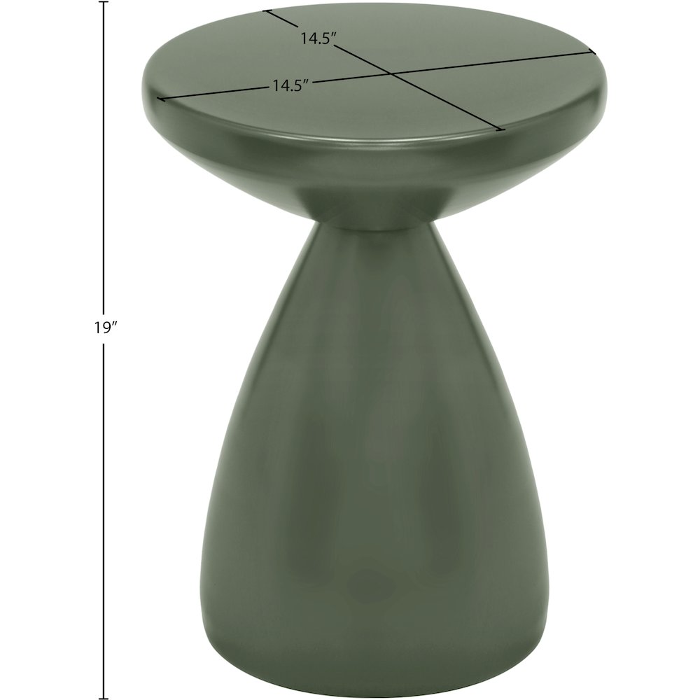 Anika Green Iron End Table